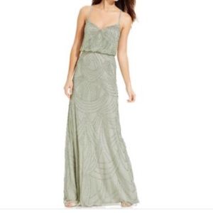 Adrianna Papell Art Deco blouson beaded gown